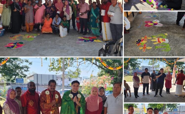  Menghadiri Pertandingan Melukis Kolam Perayaan Pongal